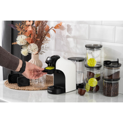 ARDESTO Кофеварка капсульна, 0.8л, капсули Nespresso, Nescafe Dolce Gusto, мелена кофе, сенсорне керування, білий