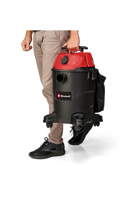 Einhell Пилосос професійний TC-VC 1825 А, 1250 Вт, пластик 25 л, 180 мбар, шланг 2.5 м, кабель 3 м, розетка 2.2 кВт, 4.2 кг