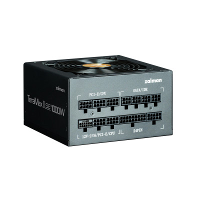 Zalman Блок живлення Teramax II SE (1000W) 89%, 80+ Gold, 120мм, 1xMB 28pin (18+10), 2xCPU(4pin+ 4pin), 3xMolex, 12xSATA, 4xPCIe 8pin(6+2), 1xP