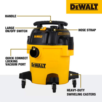 DeWALT Пилосос професійний DeWalt 1050Вт 15кПа контейнер 20л 62кг