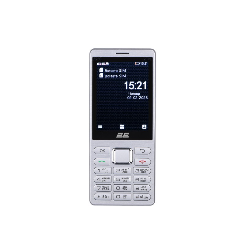 2E Мобільний телефон E280 2022 Dual SIM Silver