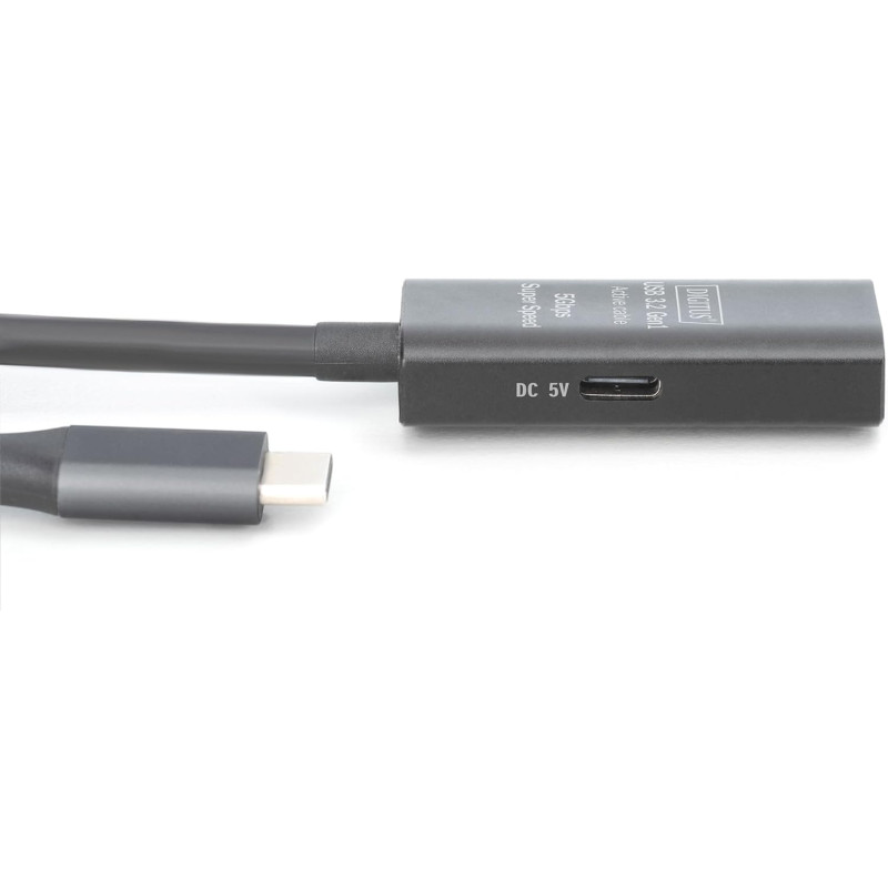 Digitus Подовжувач USB 3.2 Gen1 Active Cable 5G, C/M-A/F, 10м, чорний