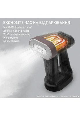 Tefal Відпарювач компактний Pure Force 2в1, 1800Вт, 180мл, постійна пара - 35гр, керам. підошва, білий