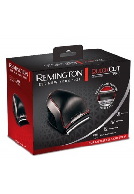 Remington Машинка для стрижки Quickcut Pro, мережа+акум., роторний мотор, насадок-12, титан.напил., чорний