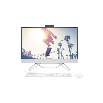HP Комп'ютер персональний моноблок All-in-One 27" FHD IPS AG, AMD R5-5500U, 16GB, F512GB, UMA, WiFi, кл+м, DOS, білий