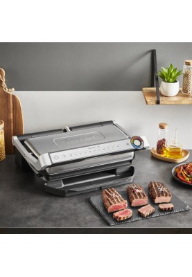 Tefal Гриль прижимний OptiGrill+ XL 2000Вт, темп. режимів-4, з`ємні пластини, алюміній, метал