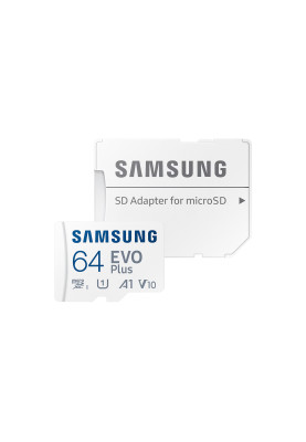 Samsung Карта пам'яті microSDXC 64GB C10 UHS-I R130MB/s Evo Plus + SD
