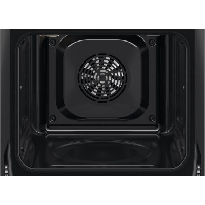Electrolux Духова шафа електрична, 65л, А, пара, дисплей, конвекція, телескопічні напрямні, чорний+нерж