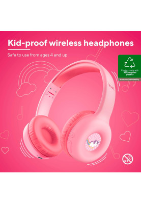 Trust Навушники On-ear Nouna Kids, Wireless, Mic, Рожевий