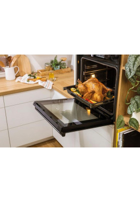 Gorenje Духова шафа електрична, 77л, A+, пара, дисплей, готування на різних рівнях, нерж