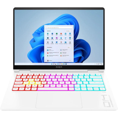 HP Ноутбук OMEN Transcend 14-fb1001ua 14" 3K OLED, Intel U9-285H, 64GB, F2048GB, NVD5070-8, Win11, білий