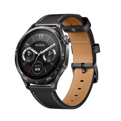 Mibro Смарт-годинник GT 46 мм, 1.43", 466x466, AMOLED, BT 5.3, GPS, 5 ATM, темный металл