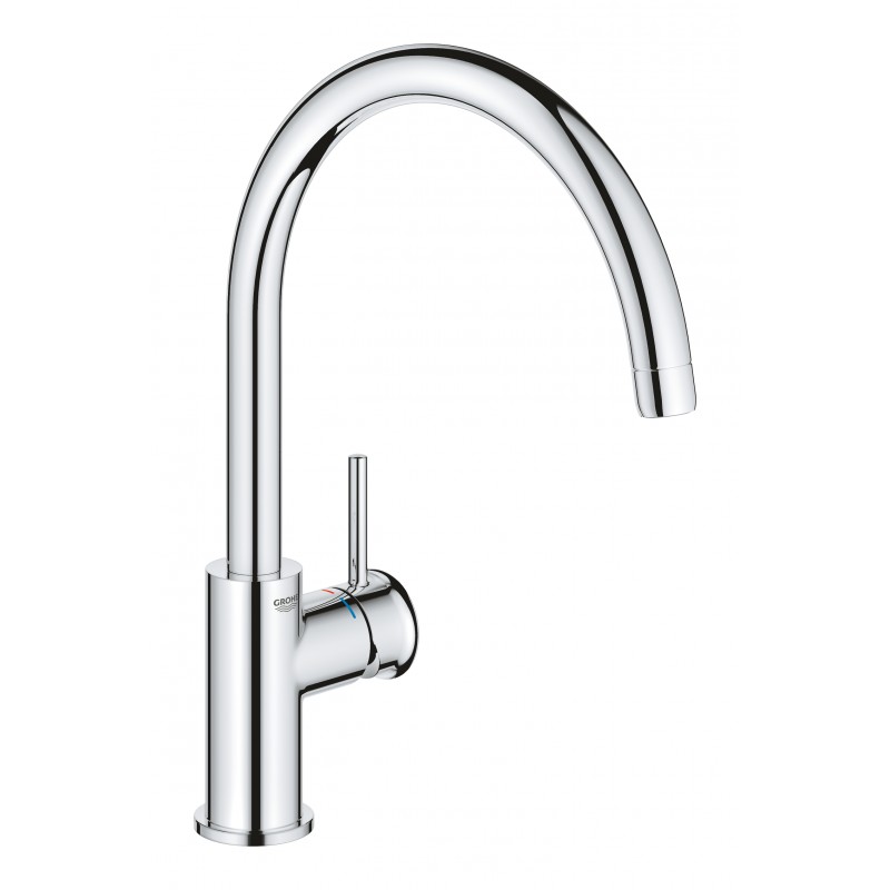 Grohe Змішувач для кухні BauClassic, довж.виливу - 223мм, поворотний, 1важіль, хром