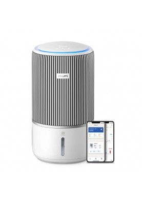 Philips Очисник-зволожувач повітря Series 3400, 78м2, 300м3/год, 3-х шар. HEPA фільтр +вугільний фільтр, Wi-Fi, 5 режими, білий