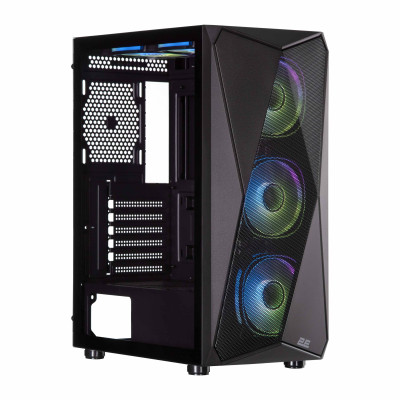 2E Gaming Корпус Aruba G3313W, без БЖ 1xUSB3.0, 2xUSB2.0, 5x120мм ARGB, VGA 300мм, LCS ready, HUB, TG Side Panel, ATX, чорний