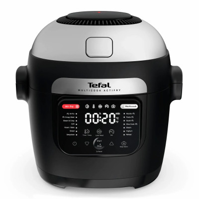 Tefal Мультиварка-мультипіч Tefal Multicook Actifry, 1334Вт, чаша-6л, сенсорне керув., 14 програм, метал/пластик, чорний