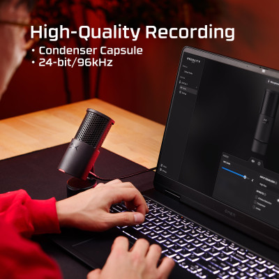HyperX Мікрофон геймінговий SoloCast 2, Omni, USB-A, 2м, NGenuity, чорний