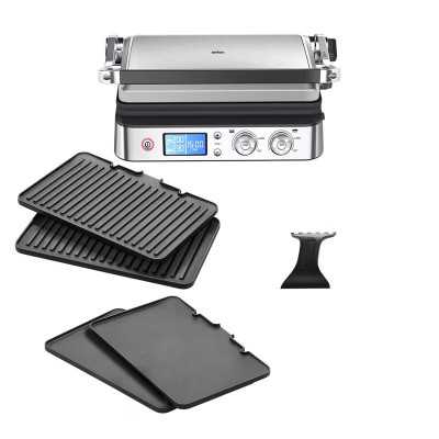 Braun Гриль притискний MultiGrill 9 CG 2000Вт, темп. режимів-3, 4 з'ємні пластини, метал