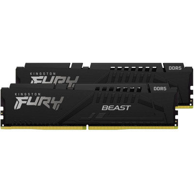 Kingston Пам'ять ПК Kingston DDR5 16GB KIT (8GBx2) 6000 FURY Beast Black EXPO