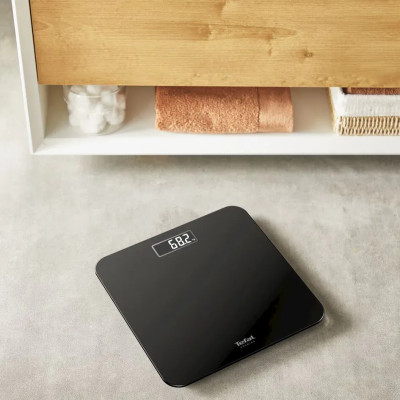 Tefal Ваги Tefal підлогові Premiss, 160кг, AAAx2 в комплекті, скло, чорний