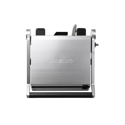 ARDESTO Гриль прижимний 2000Вт, темп. режимів-6, з`ємні пластини, розкриття на 180°, сріблястий