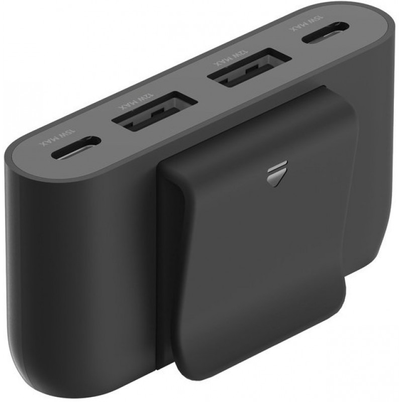 Belkin Адаптер 2хUSB-C/2хUSB-A, 2м, чорний