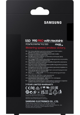 Samsung Накопичувач SSD M.2 1TB PCIe 4.0 990PRO + радіатор