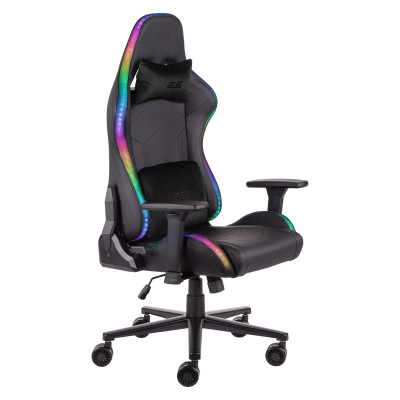 2E Gaming Крісло OGAMA II RGB, ПУ шкіра, 3D-Armrests, чорний