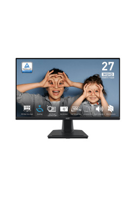 MSI Монітор 27" PRO MP275Q 2xHDMI, DP, MM, IPS, 2560x1440, 100Hz, 1ms, sRGB 100%, AdaptiveSync