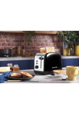 Russell Hobbs Тостер Colours Plus, 1600Вт, нержав., підігрів,разморозка, чорний