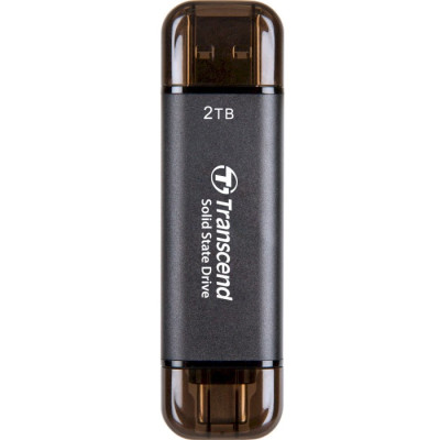 Transcend Портативний SSD Transcend 2TB USB 3.1 Gen 2 Type-A + Type-C ESD310 Чорний
