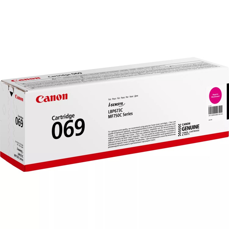 Canon Картридж 069 MF752Cdw/MF754Cdw/LBP673Cdw Magenta (1900 стор)