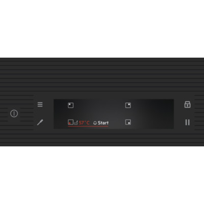 Electrolux Варильна поверхня індукційна, 60см, розширена зона, термощуп, Fry sensor, сенсорний дисплей, Hob2Hood, графіт