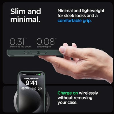 Spigen Чохол для Apple iPhone 15 Pro Ultra Hybrid, Frost Green
