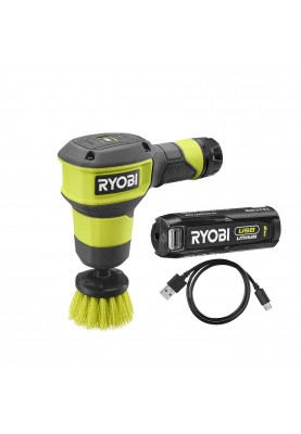 Ryobi Щітка RSCR4-120G акумуляторна 4В USB Lithium, акб 1х2Аг, d 5см, 300об/хв, IPX7, 0.55кг