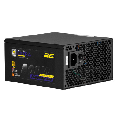 2E Gaming Блок живлення Extra Power (800W), >90%, 80+ Gold, 140мм, 1xMB 24pin(20+4), 2xCPU 8pin(4+4), 3xMolex, 6xSATA, 4xPCIe 8pin(6+2), Modular 2E Gaming Блок живлення Extra Power (800W), >90%, 80+ Gold, 140мм, 1xMB 24pin(20+4), 2xCPU 8pin(4+4), 3xMolex, 6xSATA, 4xPCIe 8pin(6+2), Modular