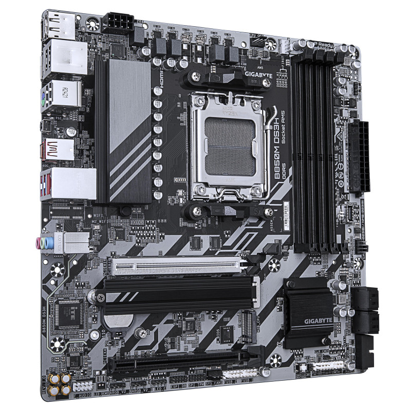Gigabyte Материнская плата B850M DS3H sAM5 B850 4xDDR5 M.2 HDMI DP mATX