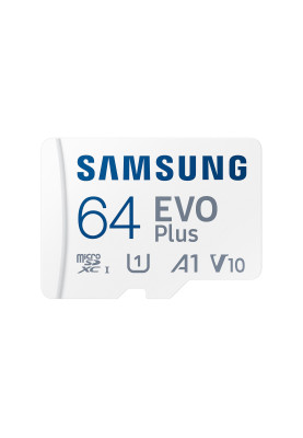 Samsung Карта пам'яті microSDXC 64GB C10 UHS-I R130MB/s Evo Plus + SD