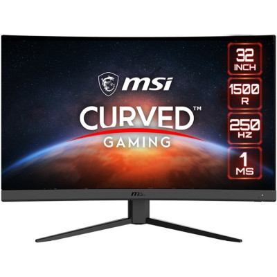MSI Монітор 31.5" G32C4X 2xHDMI, DP, Audio, VA, 250Hz, 1ms, sRGB 114%, CURVED, AdaptiveSync