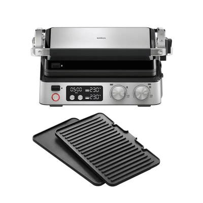 Braun Гриль притискний MultiGrill 7 CG 2000Вт, темп. режимів-3, з'ємні пластини, метал