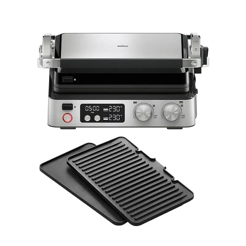 Braun Гриль прижимний MultiGrill 7 CG 2000Вт, темп. режимів-3, з`ємні пластини, метал