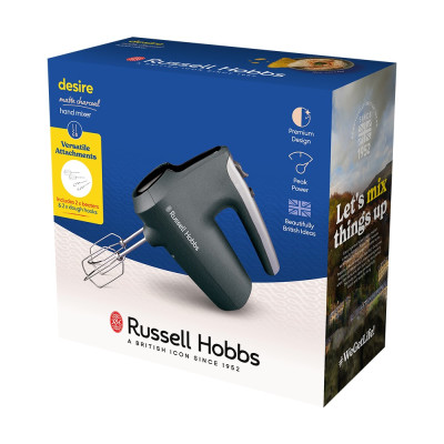 Russell Hobbs Міксер ручний Desire Matte Charcoal, 185Вт, чорно-сірий