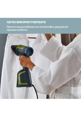 Tefal Відпарювач компактний AeroSteam, 1400Вт, 100мл, постійна пара - 20гр, чорно-зелений