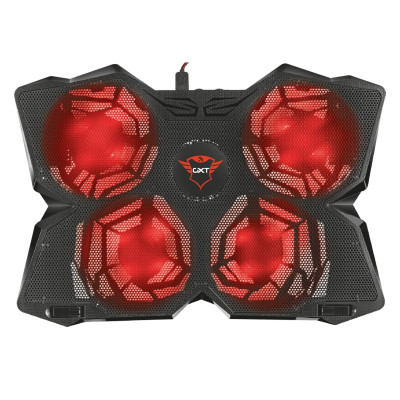 Trust Підставка для ноутбука GXT278 YOZU COOLING (17.3") RED LED Black