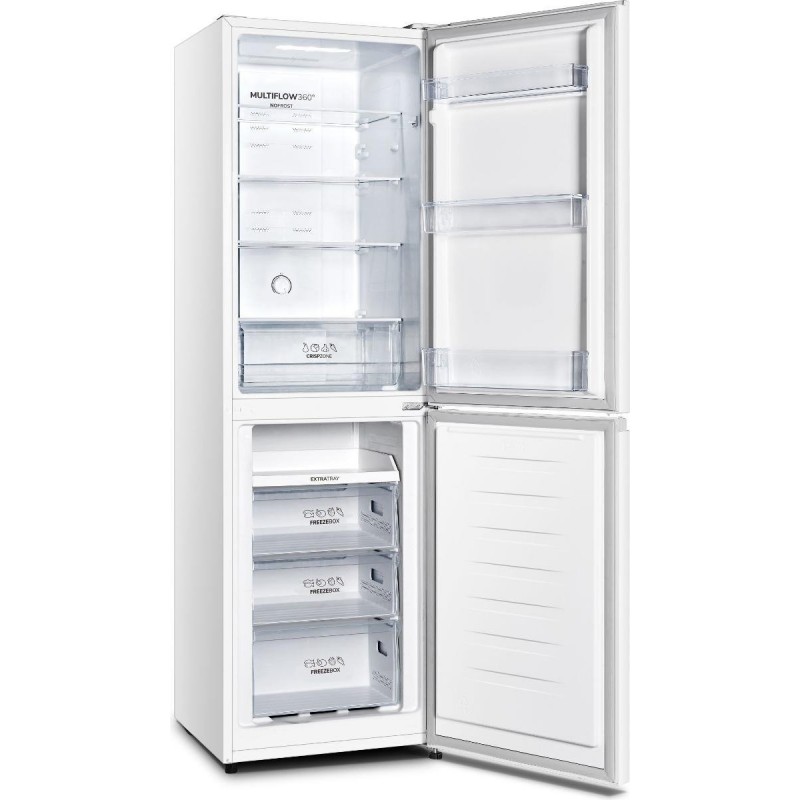 Gorenje Холодильник з нижн. мороз. камерою, 182х55х55см, 2 двері, 171(80)л, А+, NoFrost Plus, Зона св-ті, Білий