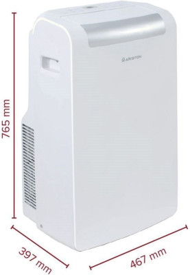 Ariston Кондиціонер мобільний Mobis Plus 10 20м2 on/off 10000BTU 3.1кВт A/- R290 білий