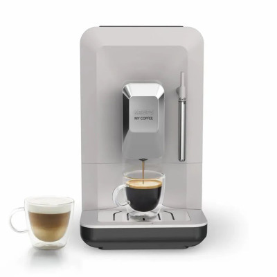 Krups Кавомашина Krups My Coffee+ 1.5л, зерно, ОLED дисплей, авторецептів - 3, метал, сірий