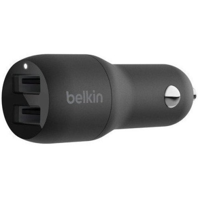 Belkin Автомобільний ЗП Car Charger 24W Dual USB-A, USB-A - MicroUSB, 1m, black