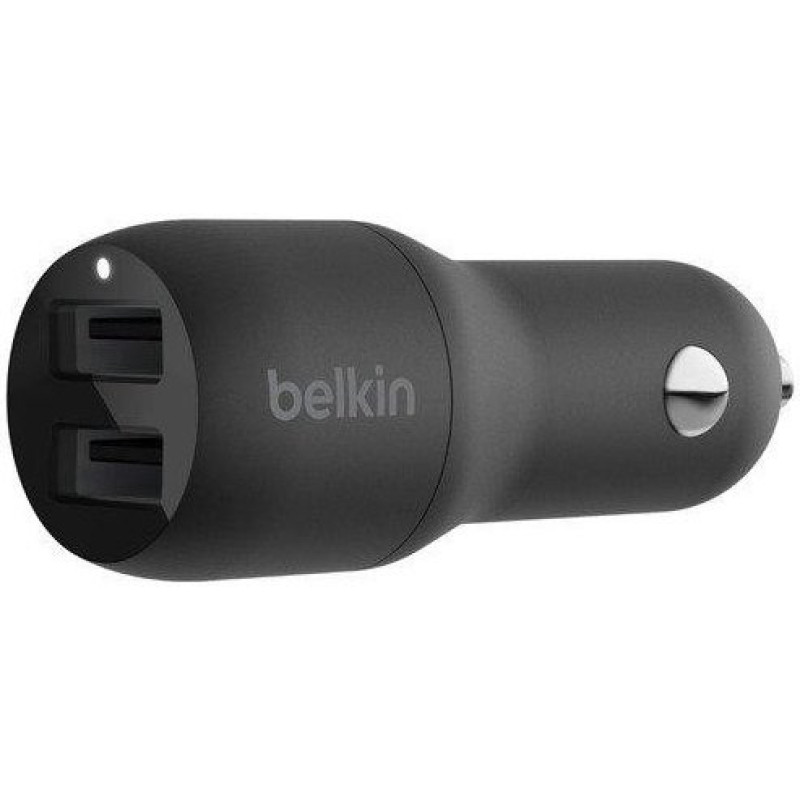 Belkin Автомобільний ЗП Car Charger 24W Dual USB-A, USB-A - MicroUSB, 1m, black