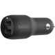 Belkin Автомобільний ЗП Car Charger 24W Dual USB-A, USB-A - MicroUSB, 1m, black